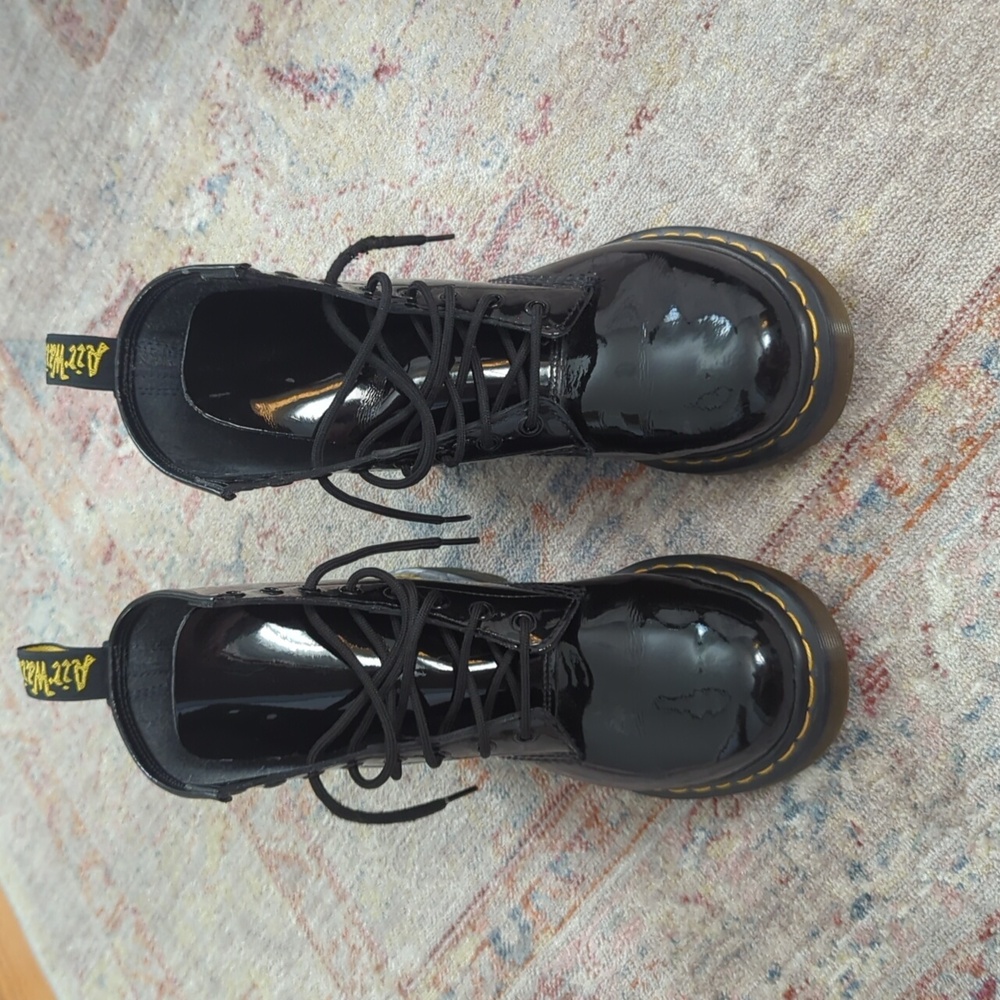 Dr. Martens 1460 Black Patent Leather Lace Up Boot
